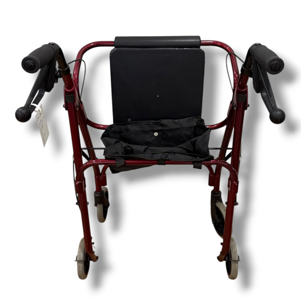 Maroon Four Wheeled Walker (Size Small) - Pre Owned