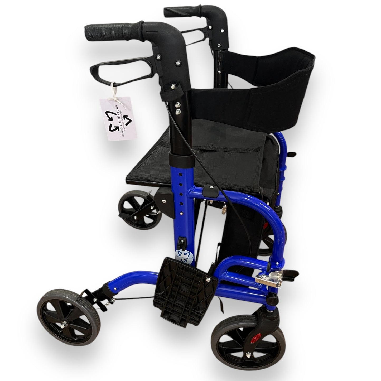 Redgum Four Wheeled Walker/Occasional Transport Chair - As New