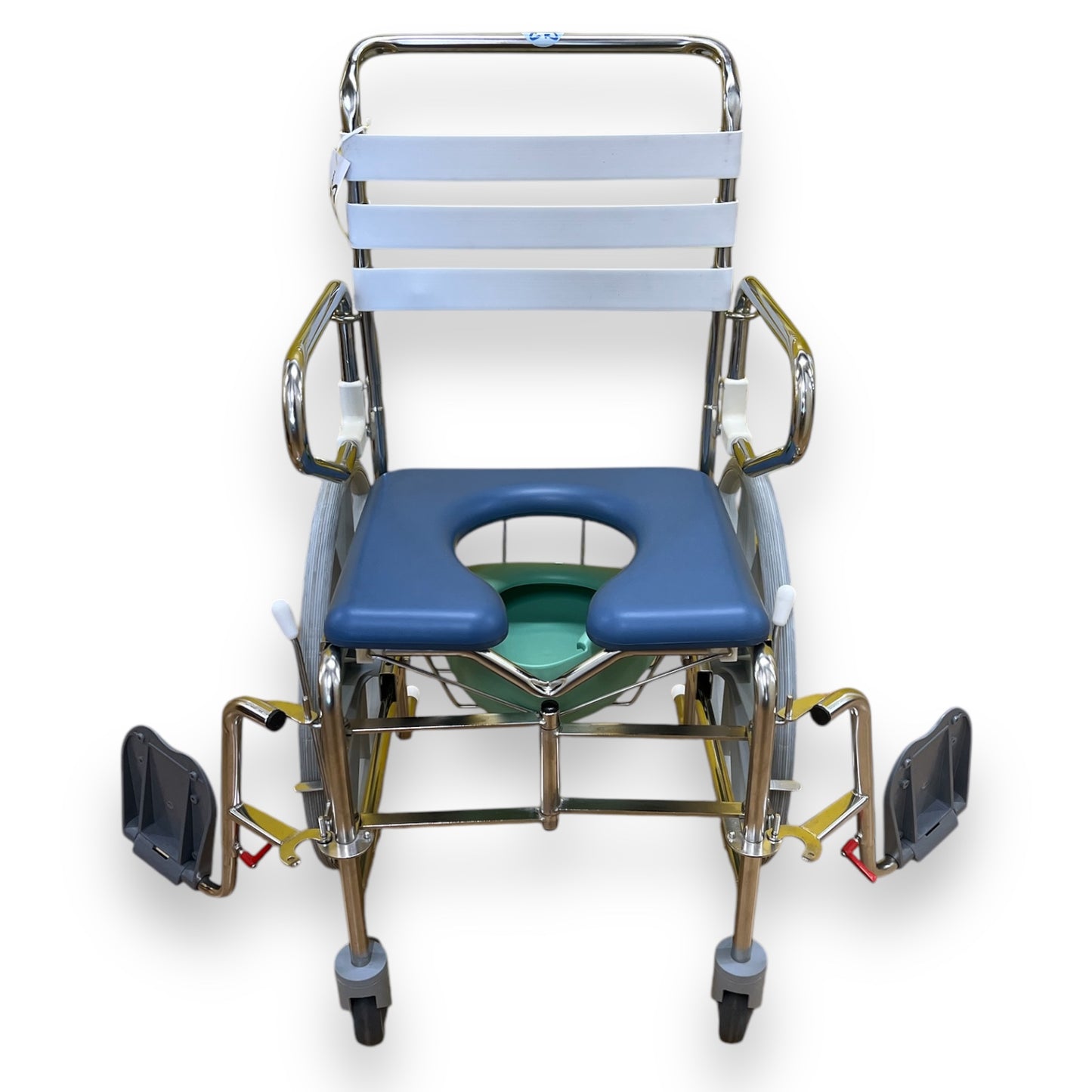 "KCare" Fold-Up Self-Propelled Shower Commode - Pre Owned