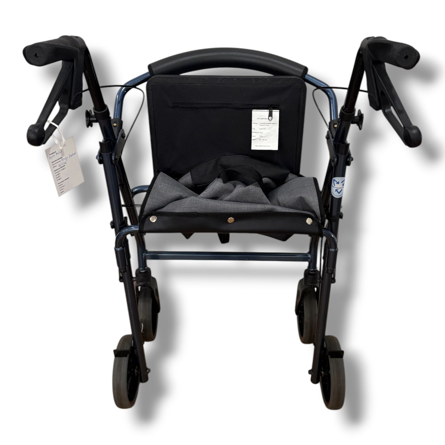 Navy Blue Four Wheeled Walker (Medium-Tall) - Pre Owned