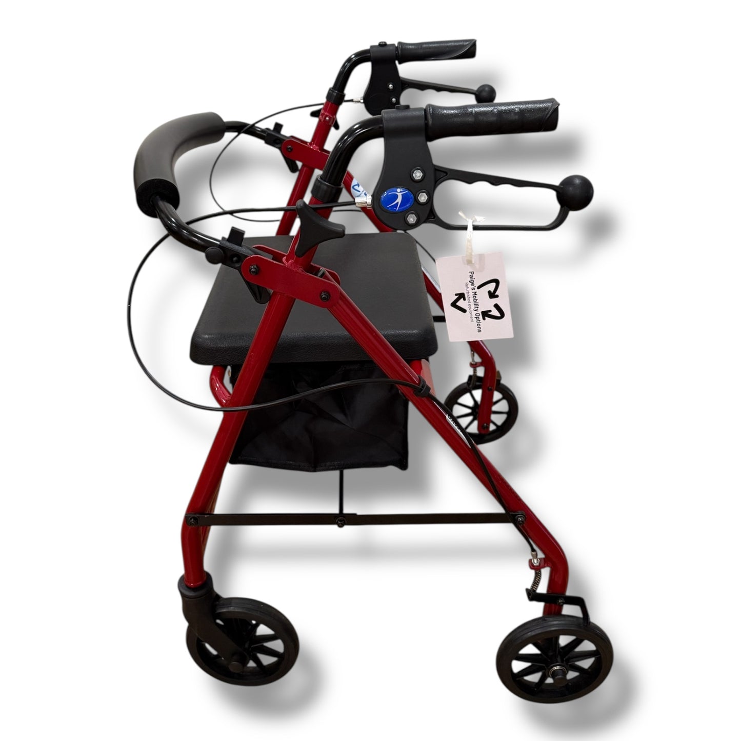 "Aspire" Red Four Wheeled Walker - Pre Owned