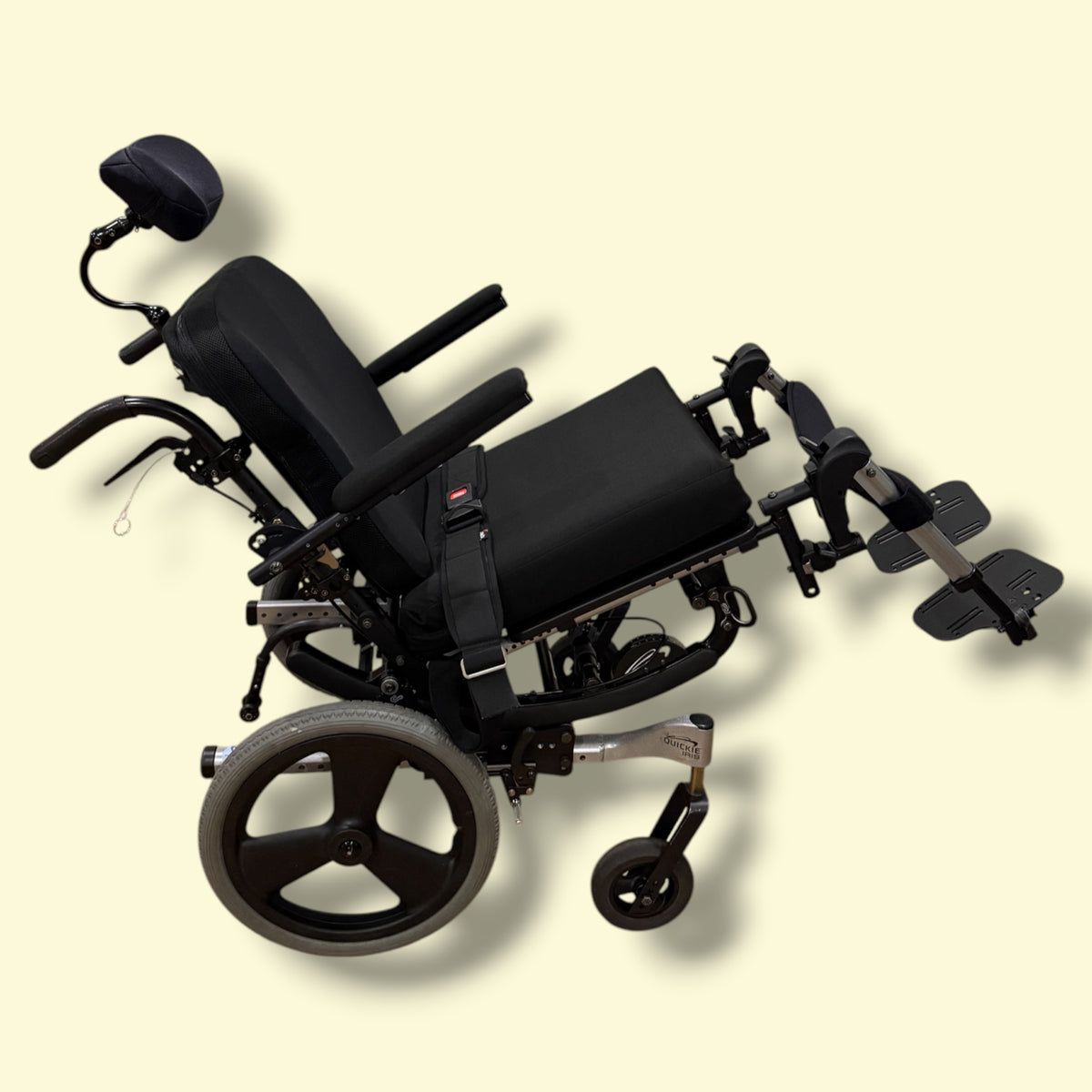 Quickie IRIS Tilt-In-Space Transit Wheelchair (Standard Size) - Pre Owned