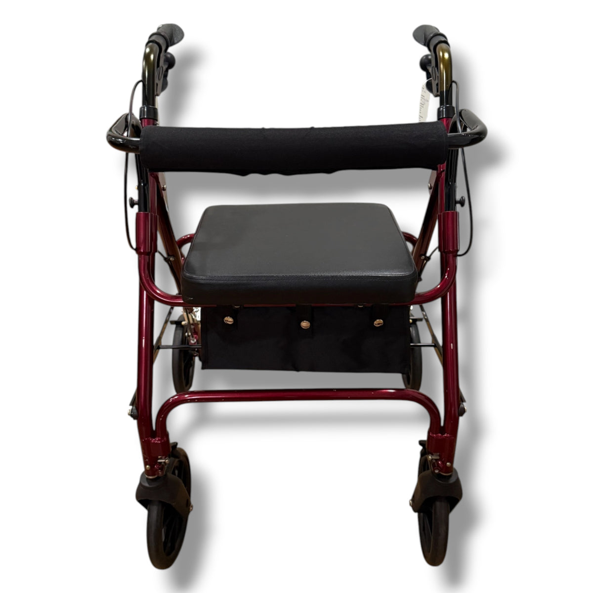 MLE Maroon Four Wheeled Walker (Standard Size) - Pre Owned