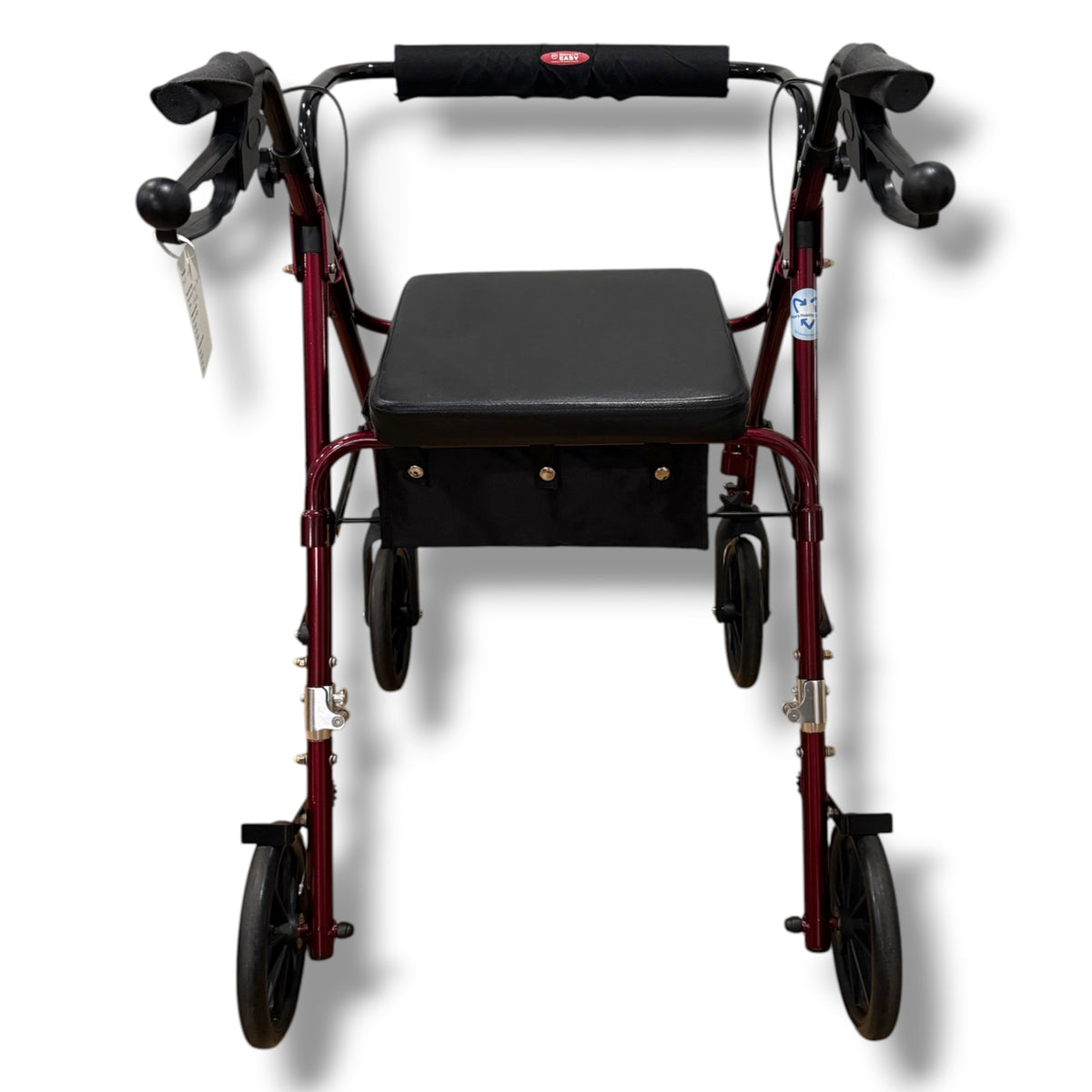 MLE Maroon Four Wheeled Walker (Standard Size) - Pre Owned