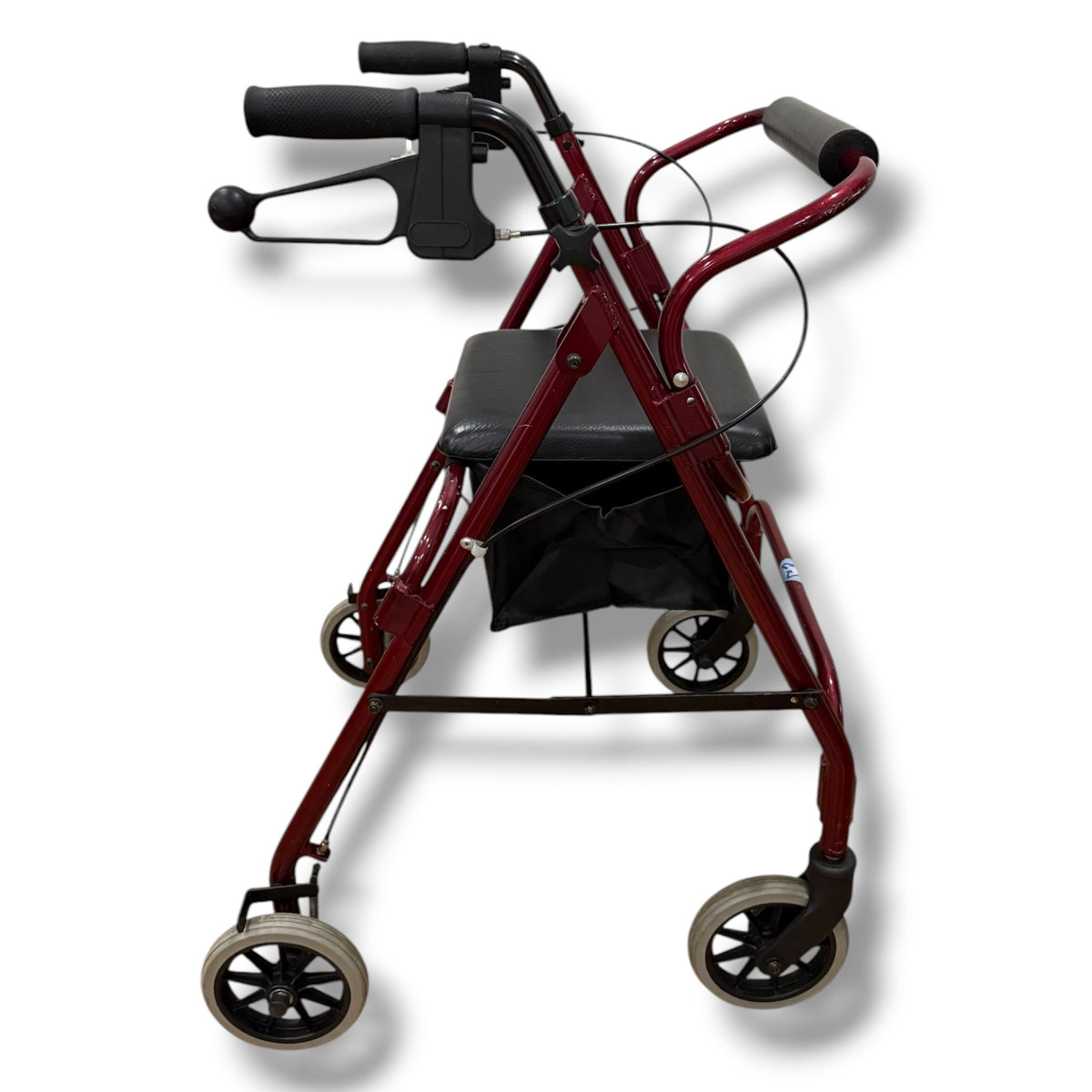 Maroon Four Wheeled Walker (Size Small) - Pre Owned