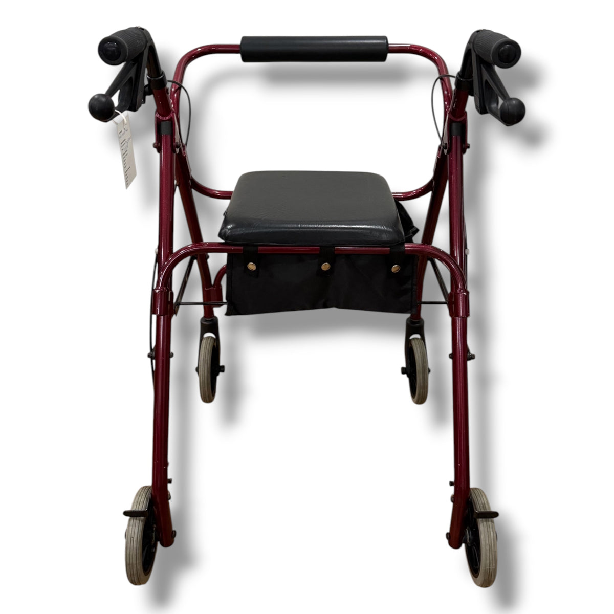 Maroon Four Wheeled Walker (Size Small) - Pre Owned