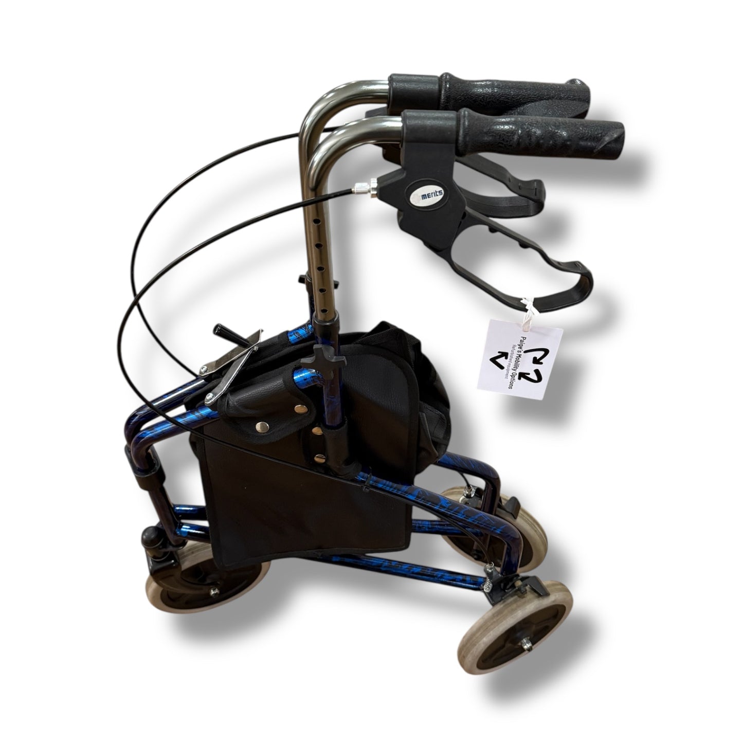 "Merits" Blue Three Wheeled Walker - Pre Owned