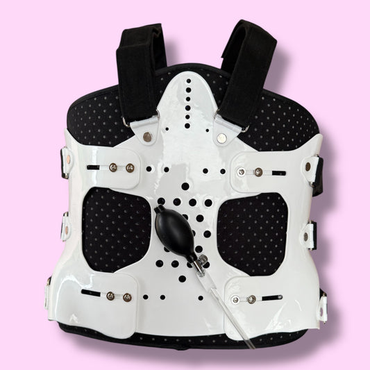 Back Brace with Lumbar Air Bag Support (Size Large) - As New