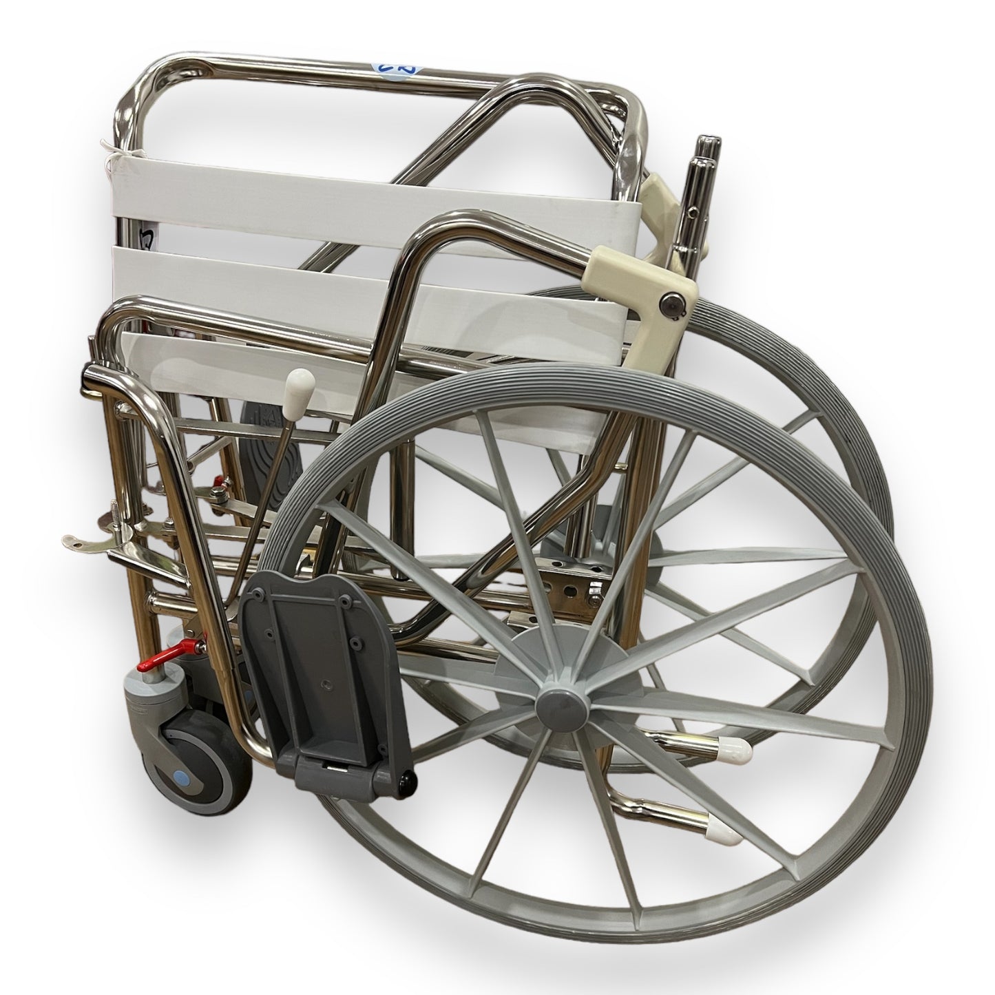 "KCare" Fold-Up Self-Propelled Shower Commode - Pre Owned