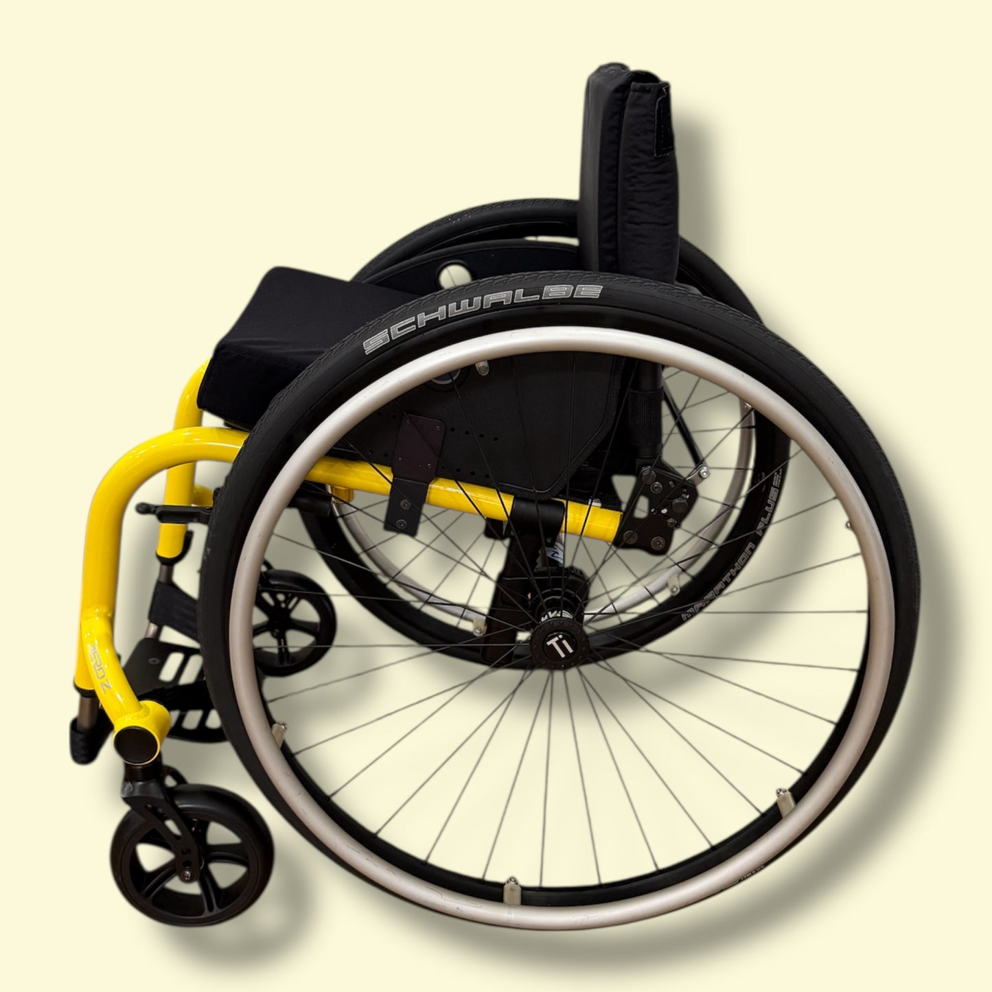 Yellow TiLite Aero Z Rigid Frame Self-Propelled Wheelchair - Pre Owned