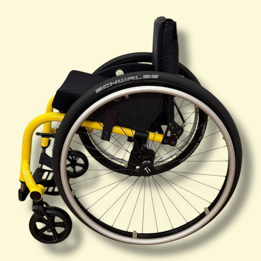 Yellow TiLite Aero Z Rigid Frame Self-Propelled Wheelchair - Pre Owned
