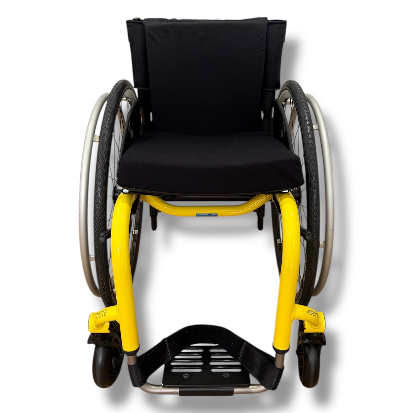 Yellow TiLite Aero Z Rigid Frame Self-Propelled Wheelchair - Pre Owned