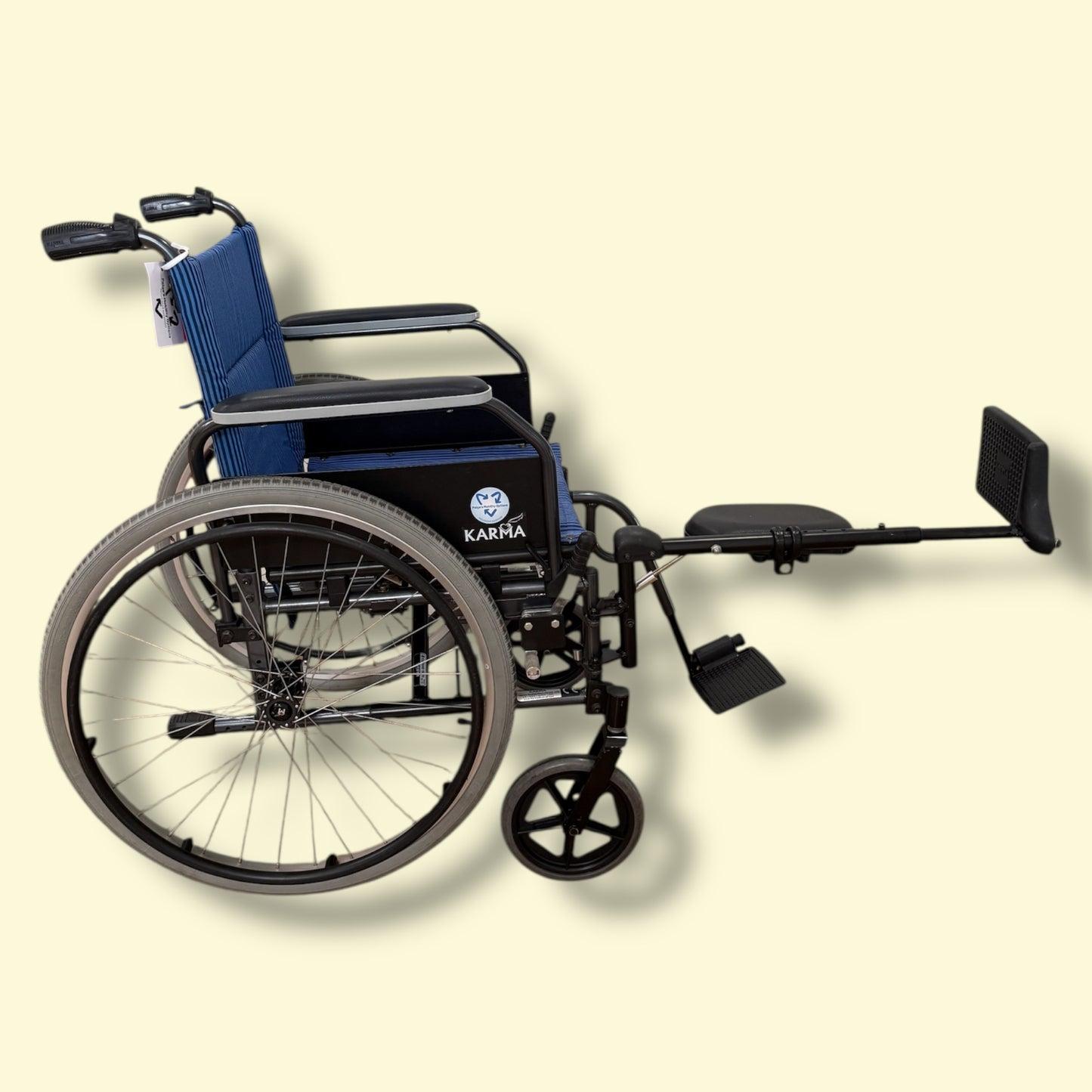 Karma Self-Propelled Wheelchair with Right Side Leg Rest - Pre Owned