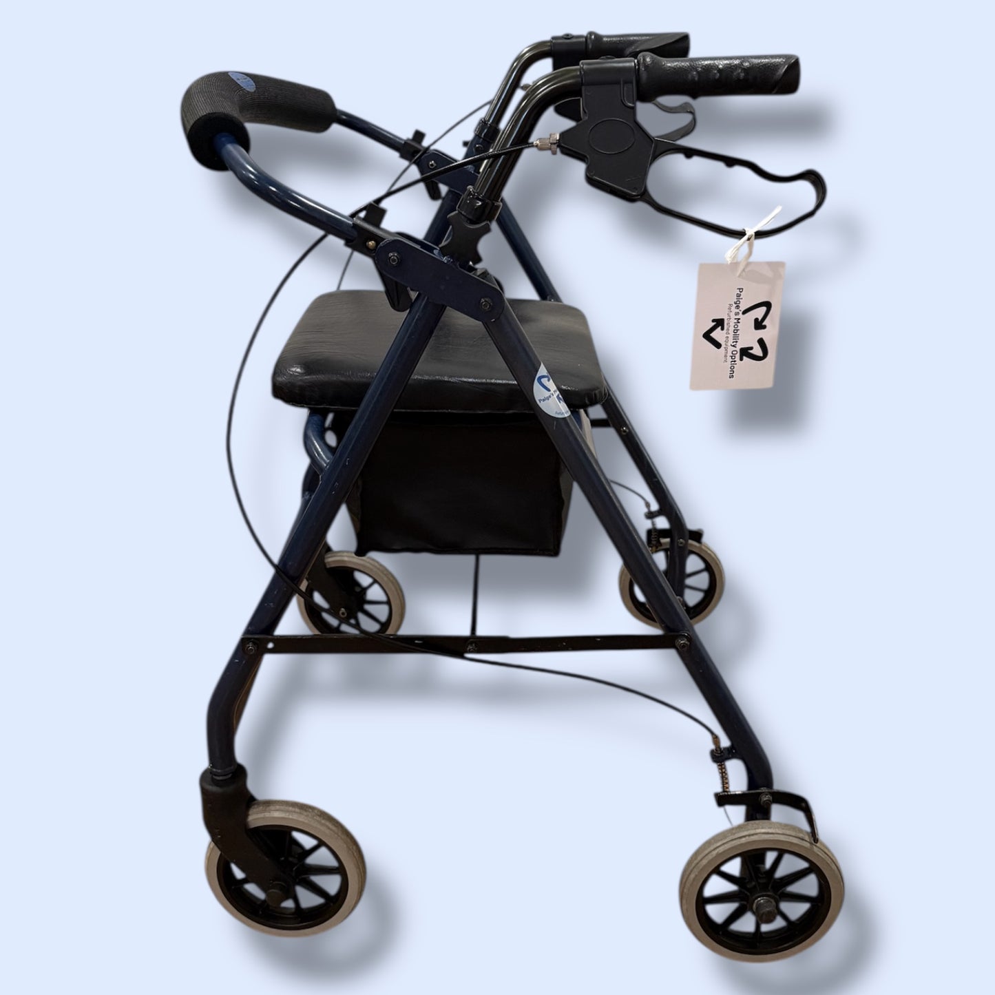 Blue Four Wheeled Walker (Small-Medium) - Pre Owned