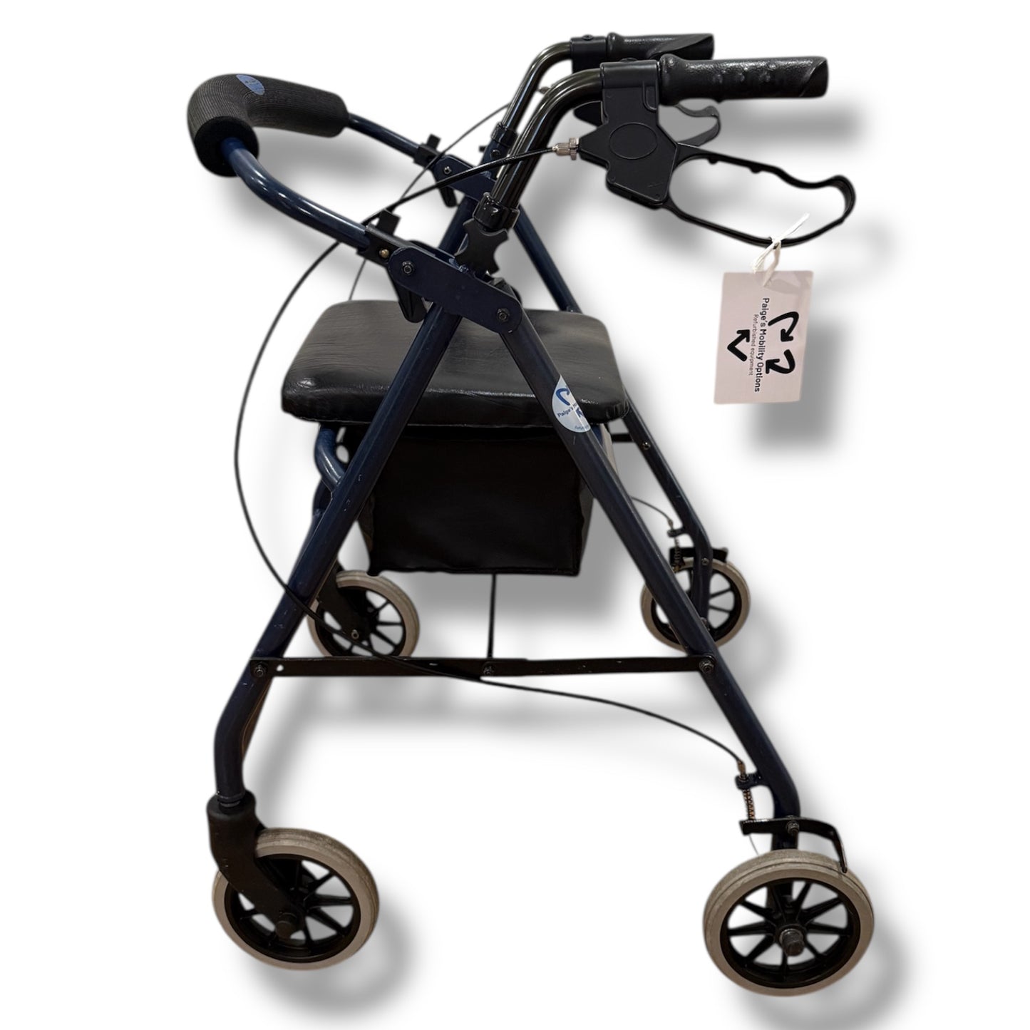 Blue Four Wheeled Walker (Small-Medium) - Pre Owned