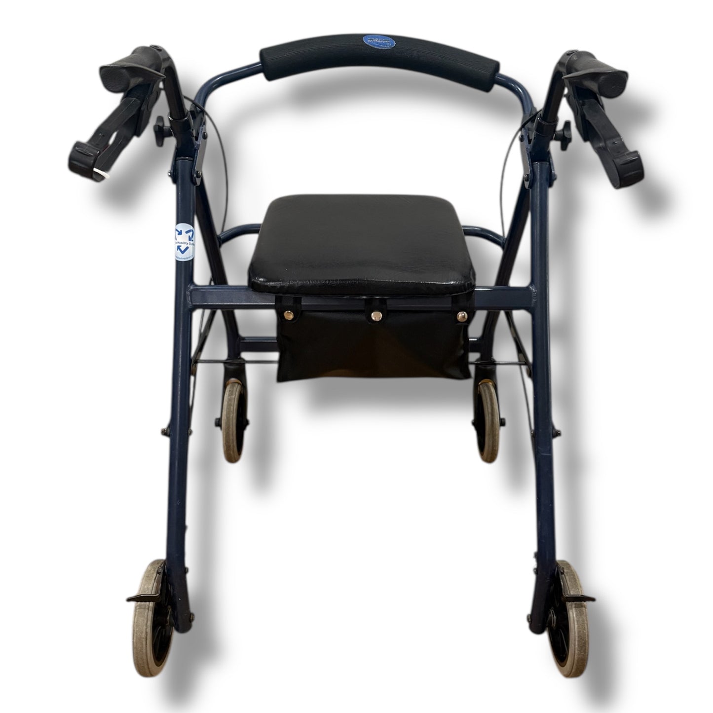 Blue Four Wheeled Walker (Small-Medium) - Pre Owned