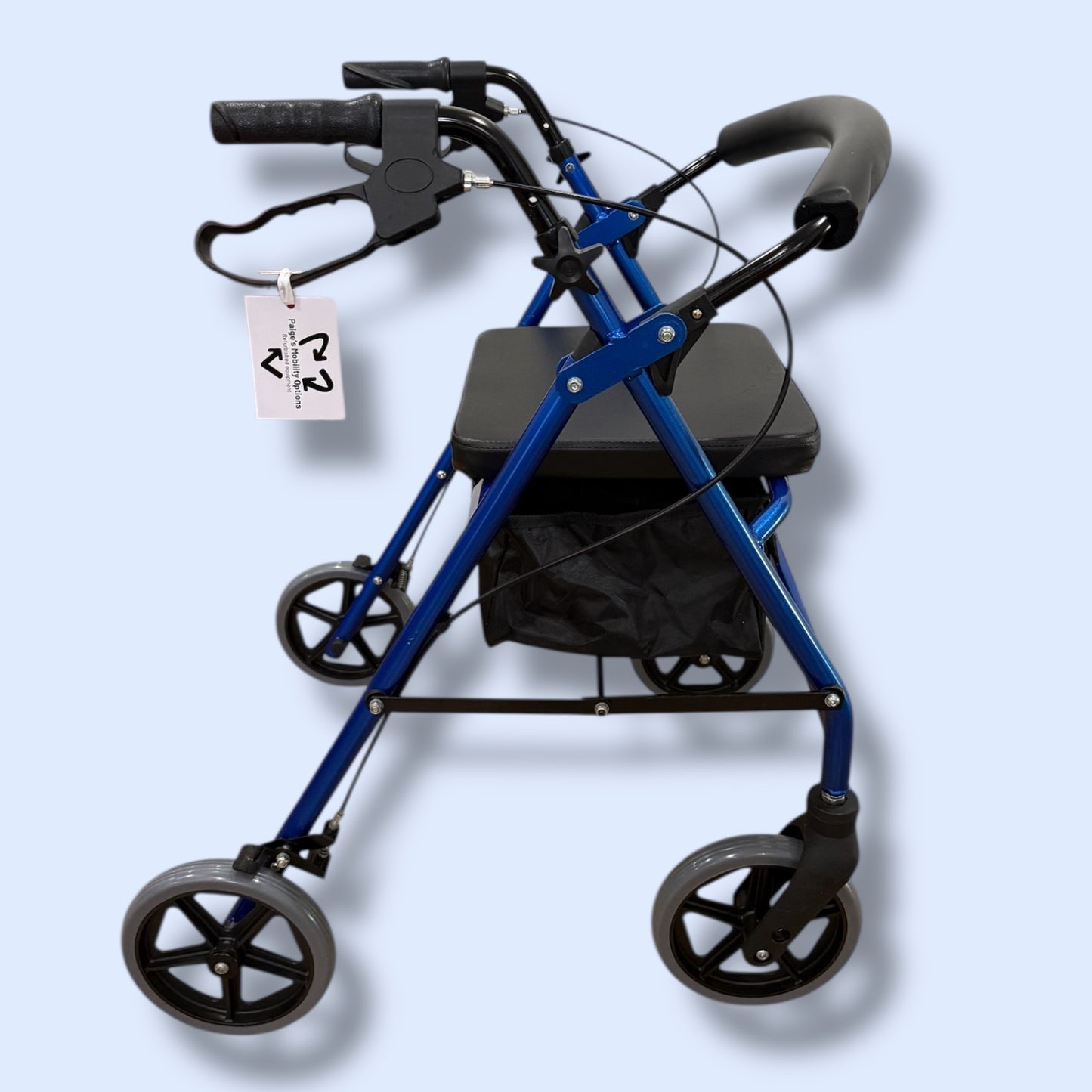 Rite Care Blue Four Wheeled Walker (Standard Size) - As New