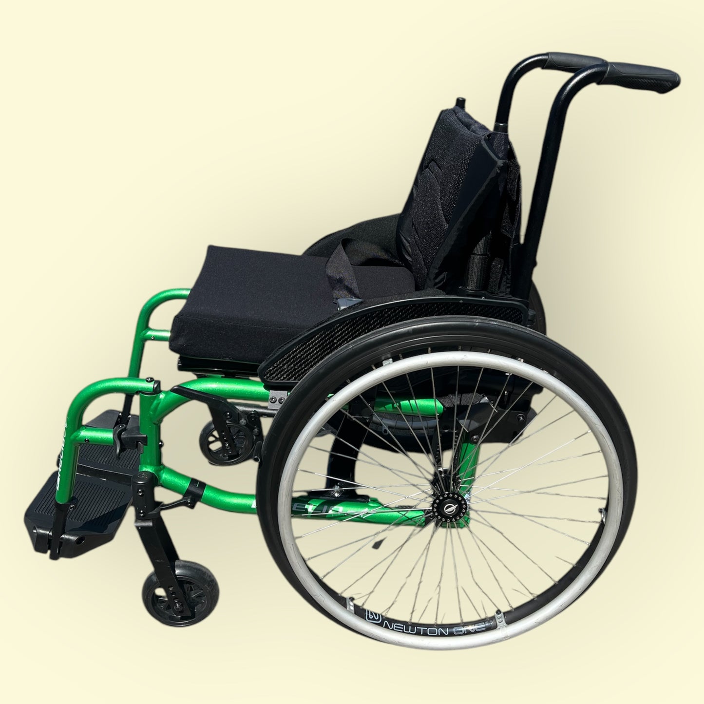 "Helio A7" Green Self-Propelled Wheelchair - Pre Owned