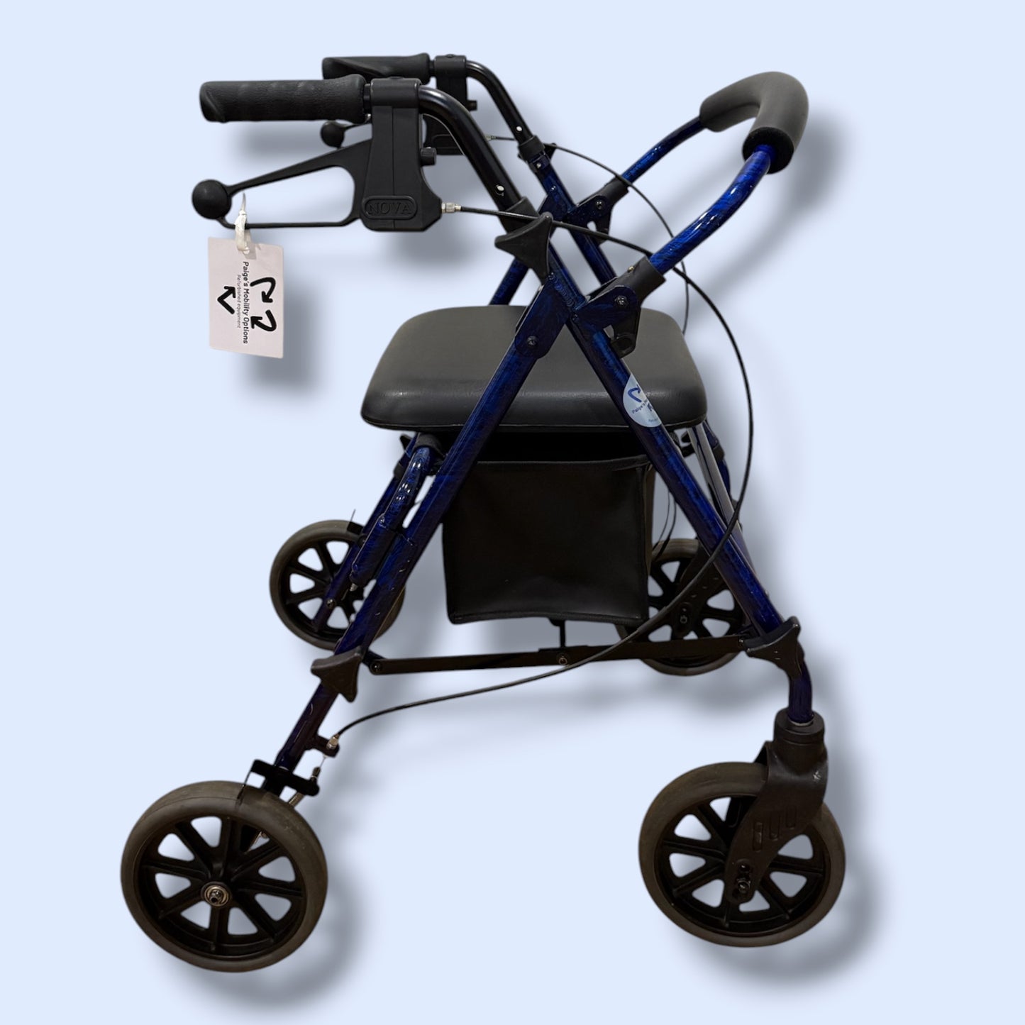Nova Blue Four Wheeled Walker (Standard Size) - Pre Owned
