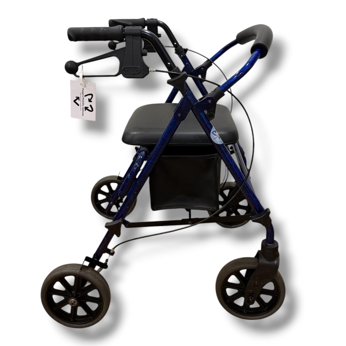 Nova Blue Four Wheeled Walker (Standard Size) - Pre Owned