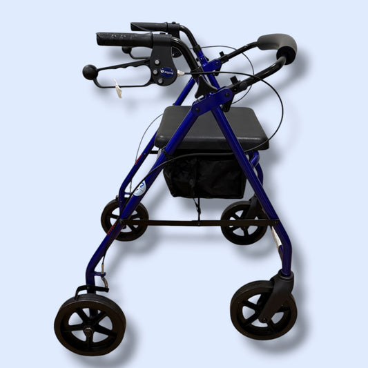 Aspire Royal Blue Four Wheeled Walker (Standard Size) - Pre Owned