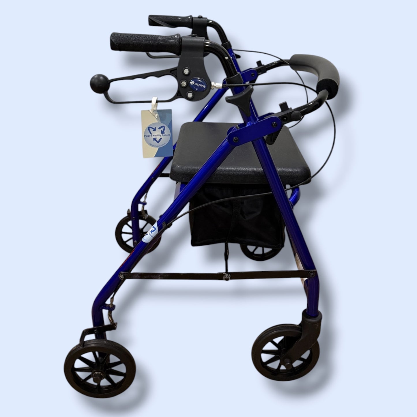 Aspire Royal Blue Four Wheeled Walker (Small) - Pre Owned