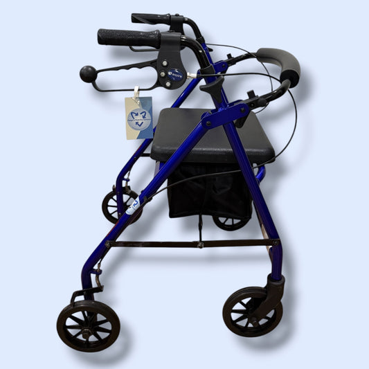 Aspire Royal Blue Four Wheeled Walker (Small) - Pre Owned