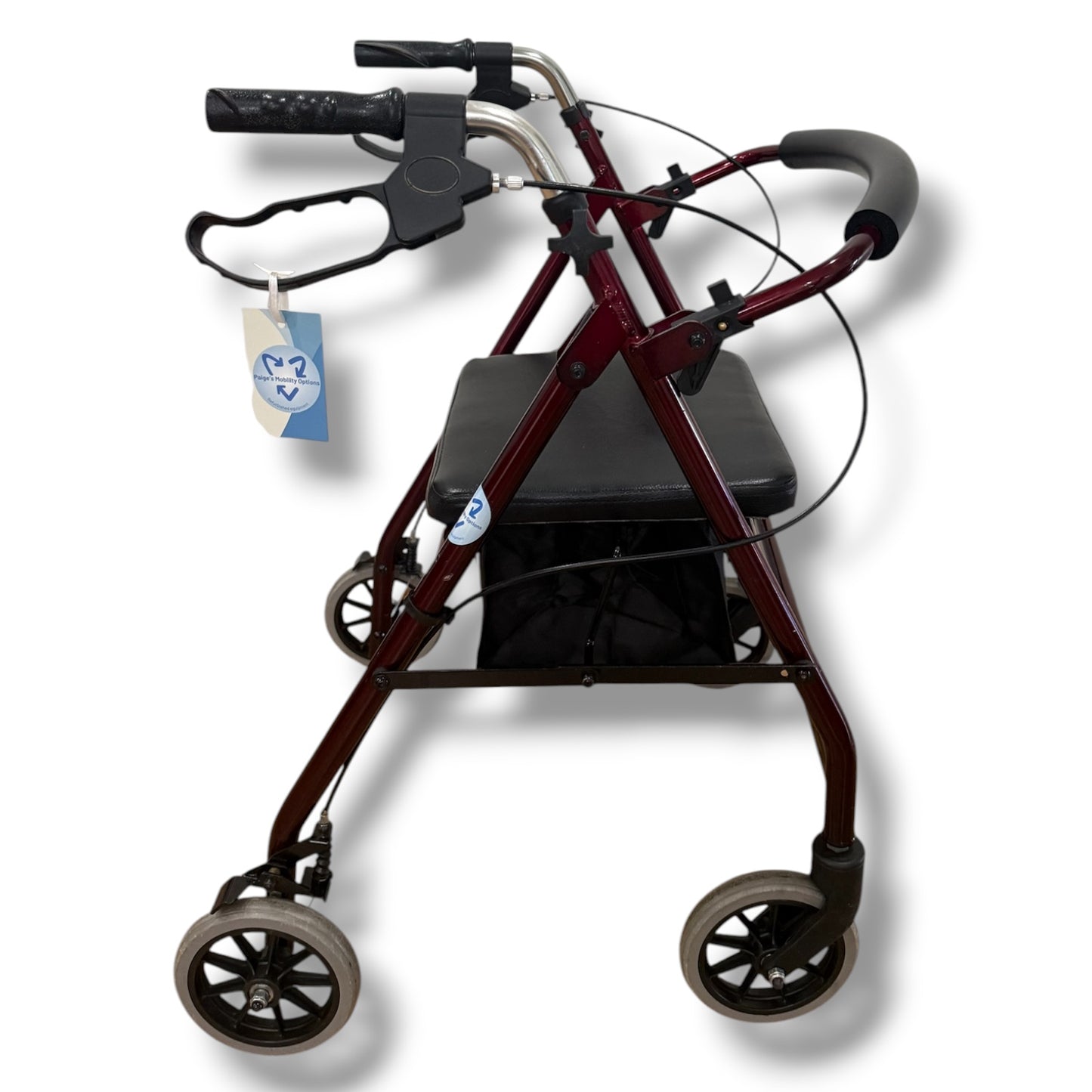 Red Four Wheeled Walker (Small) - Pre Owned