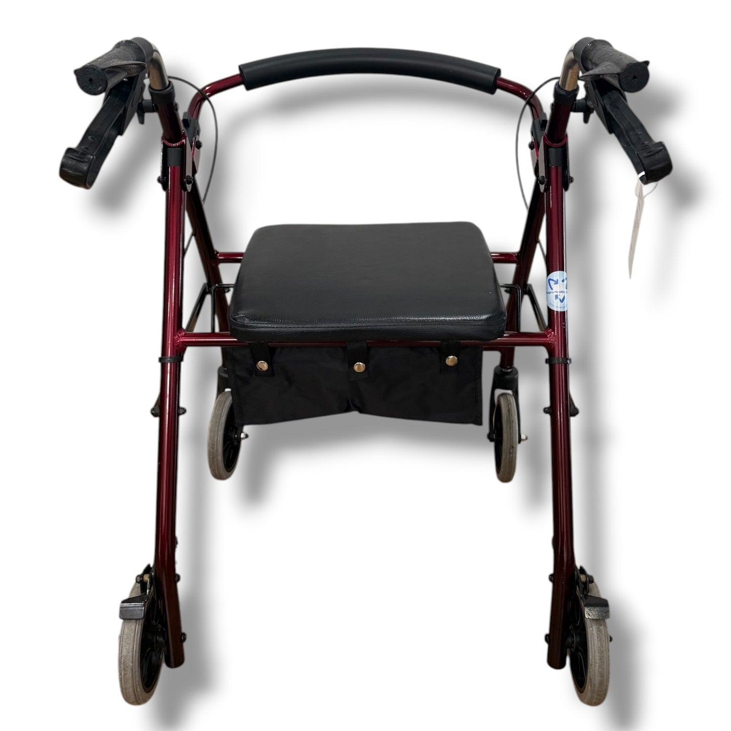 Red Four Wheeled Walker (Small) - Pre Owned
