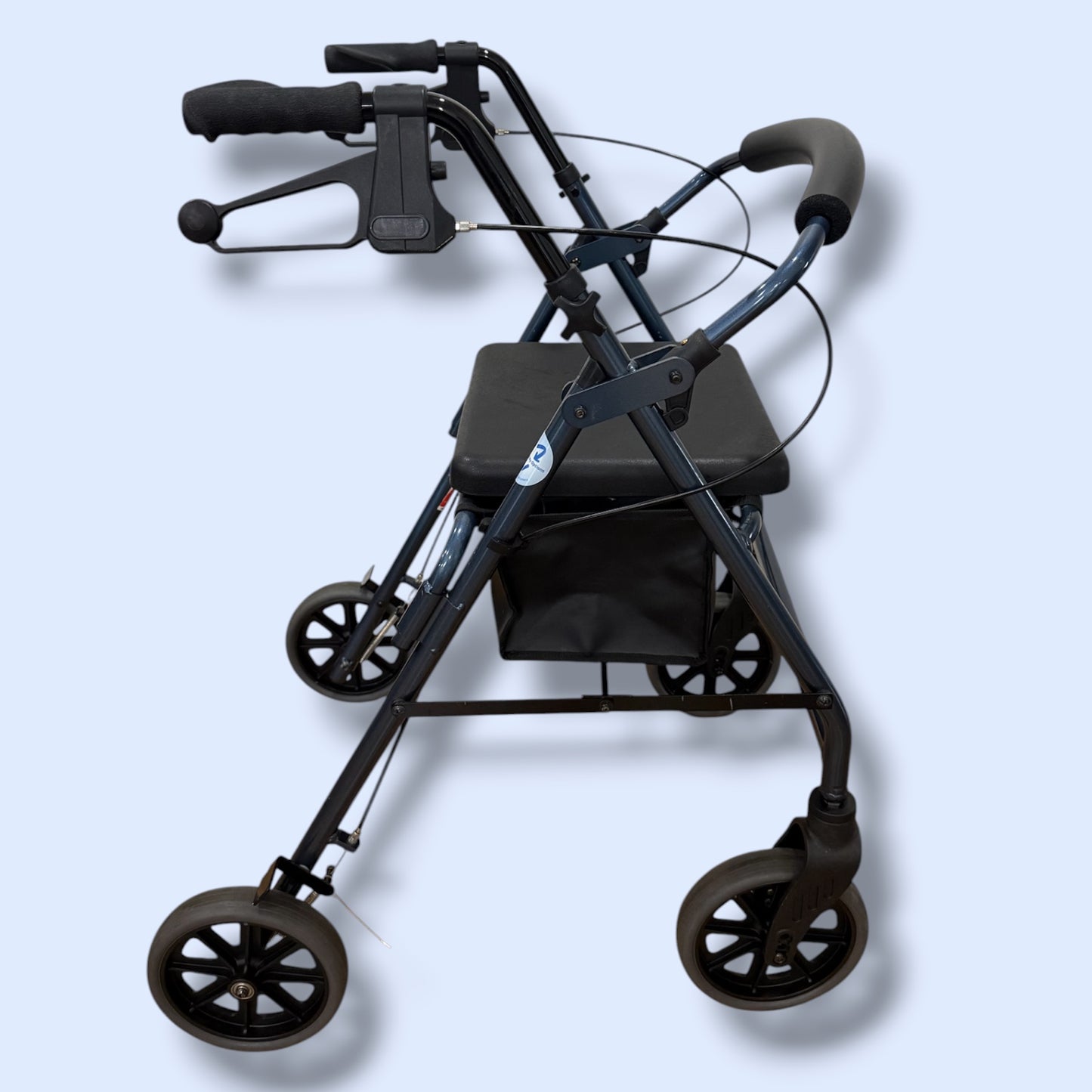 Navy Blue Four Wheeled Walker (Medium-Tall) - Pre Owned