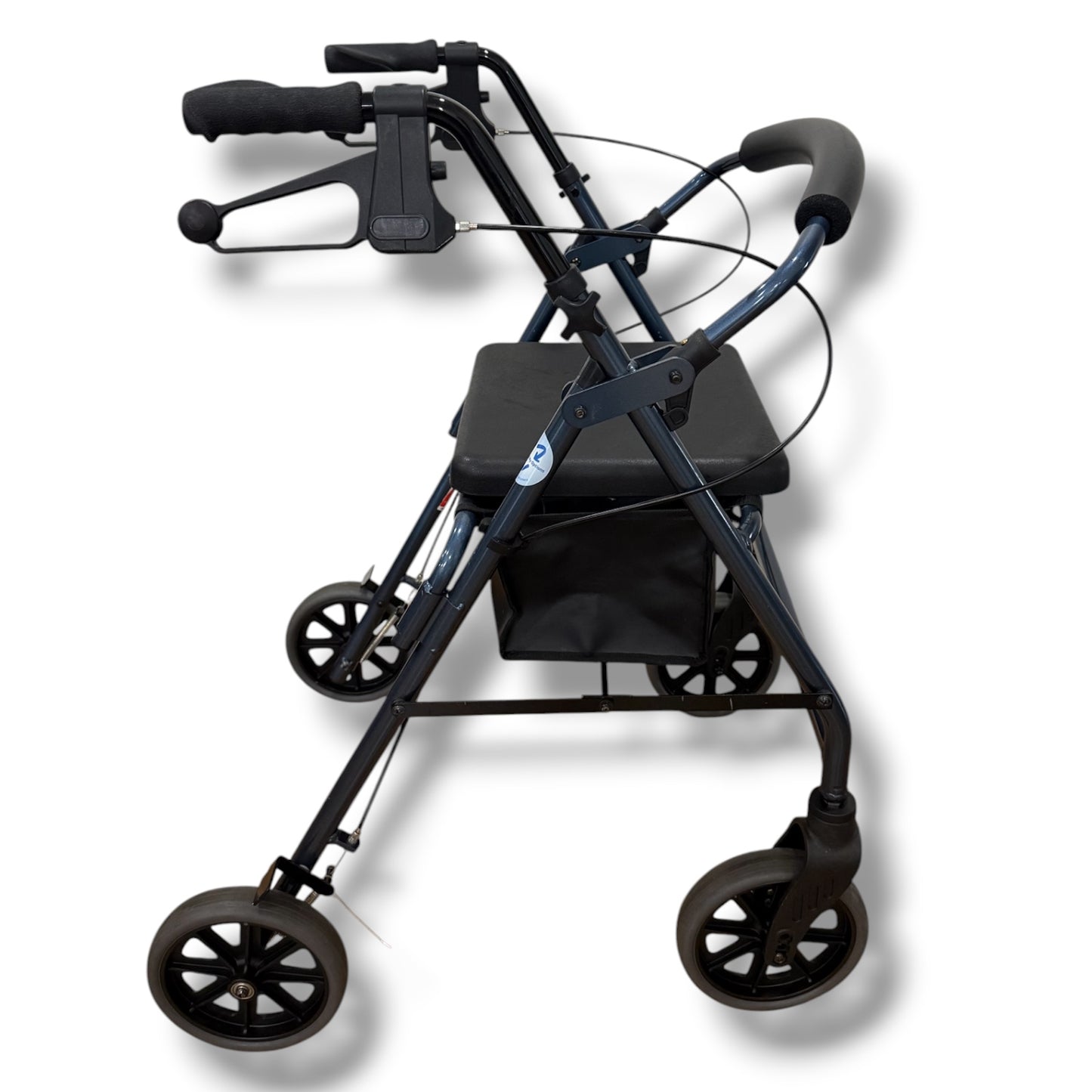 Navy Blue Four Wheeled Walker (Medium-Tall) - Pre Owned