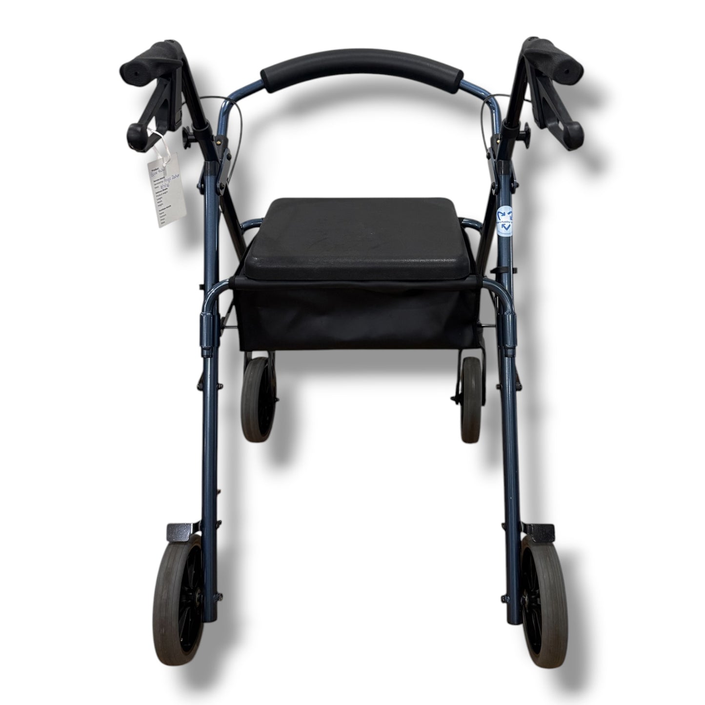 Navy Blue Four Wheeled Walker (Medium-Tall) - Pre Owned