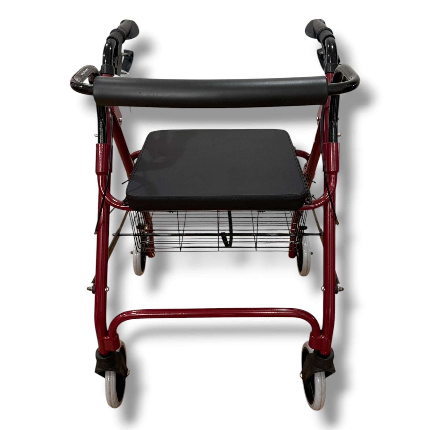 Maroon Four Wheeled Walker (Standard Size) - As New