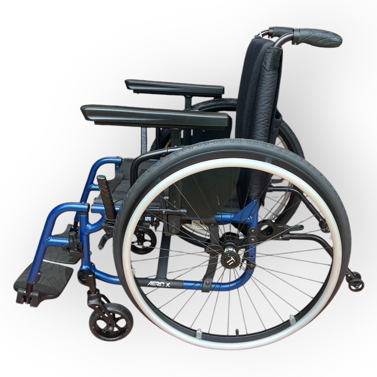 Blue "TiLite Aero X" Self-Propelled Wheelchair - Pre Owned