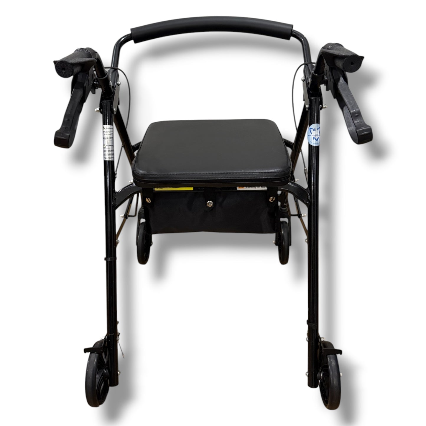 Hero Black Sparkle Four Wheeled Walker (Standard Size) - Pre Owned