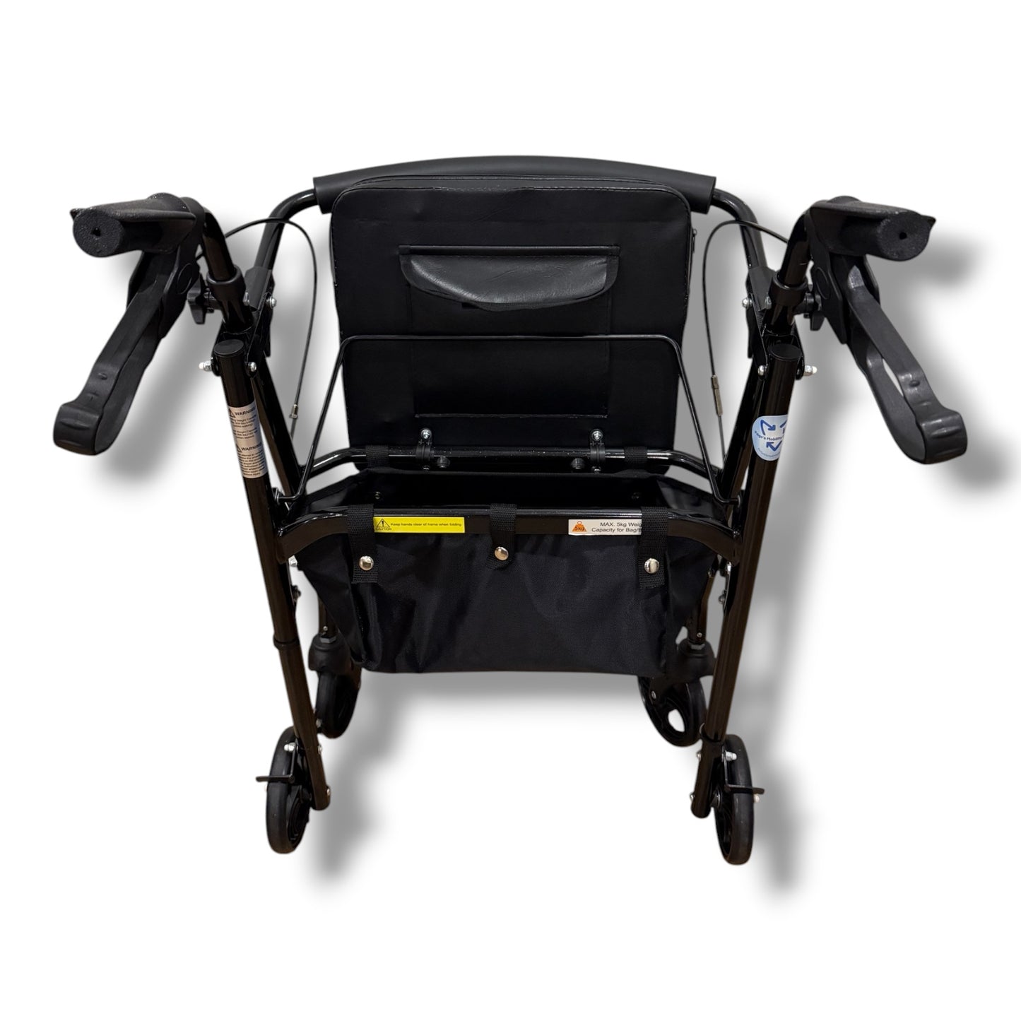 Hero Black Sparkle Four Wheeled Walker (Standard Size) - Pre Owned