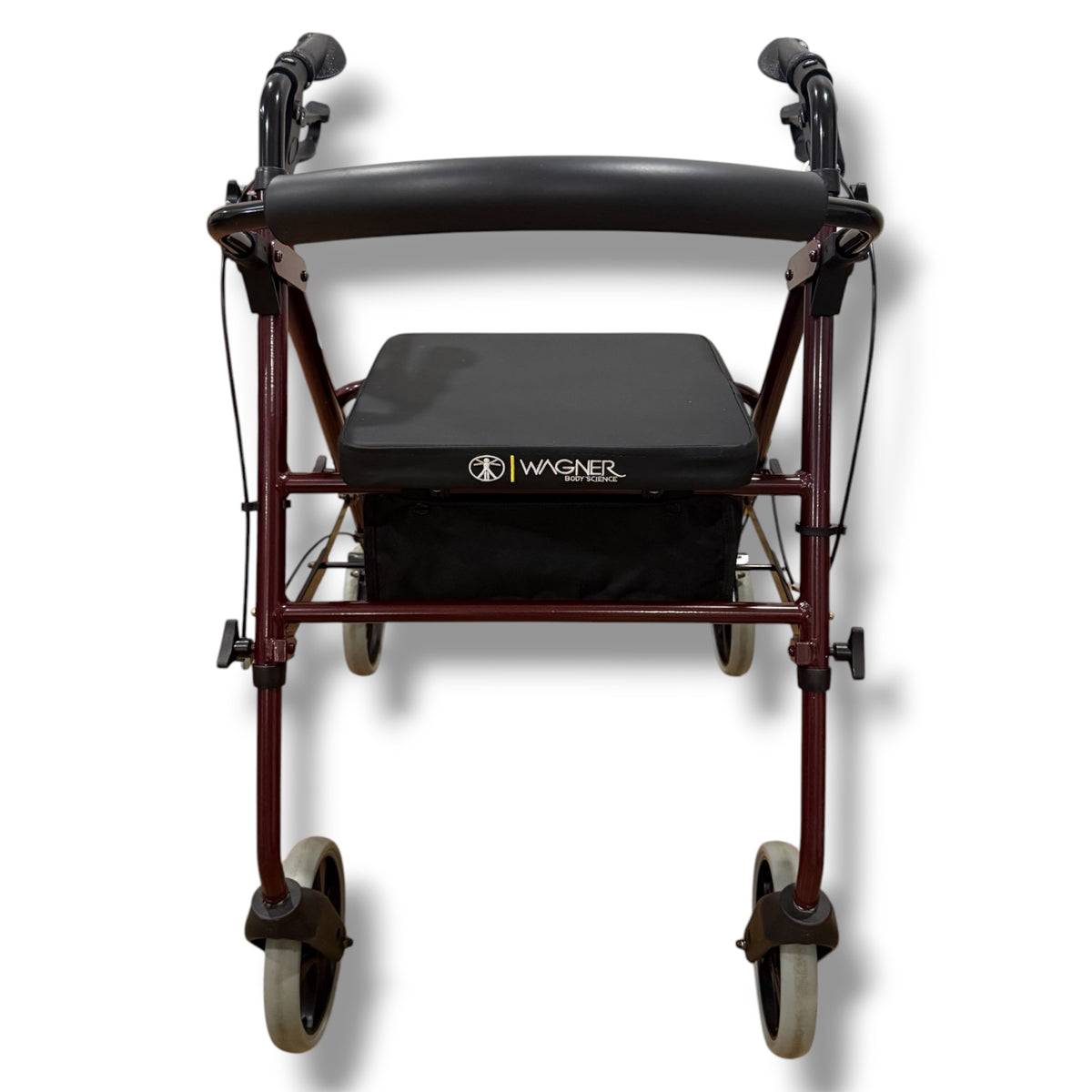 Wagner Maroon Four Wheel Walker (Standard Size) - Pre Owned