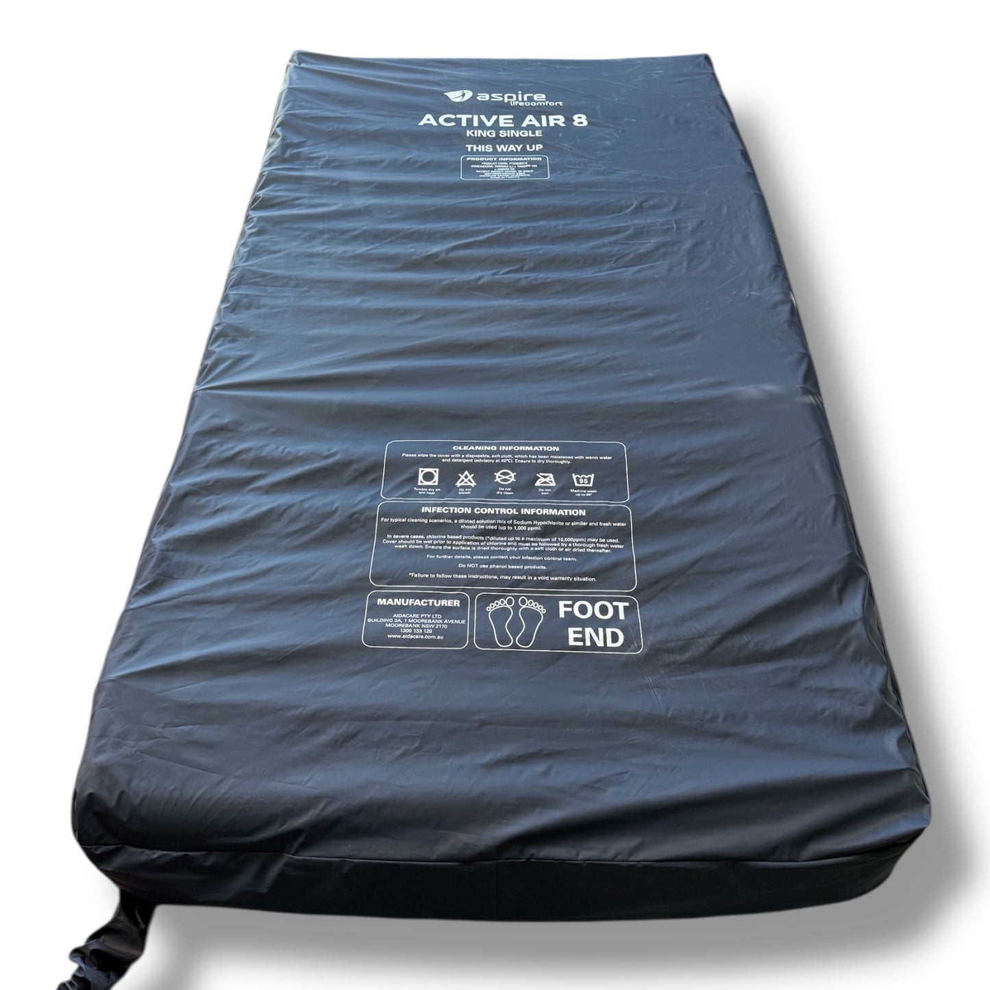 King Single "Accora" Floor Nursing Bed with Air Mattress - Pre Owned