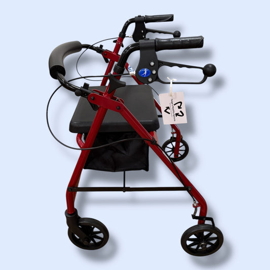 "Aspire" Red Four Wheeled Walker - Pre Owned